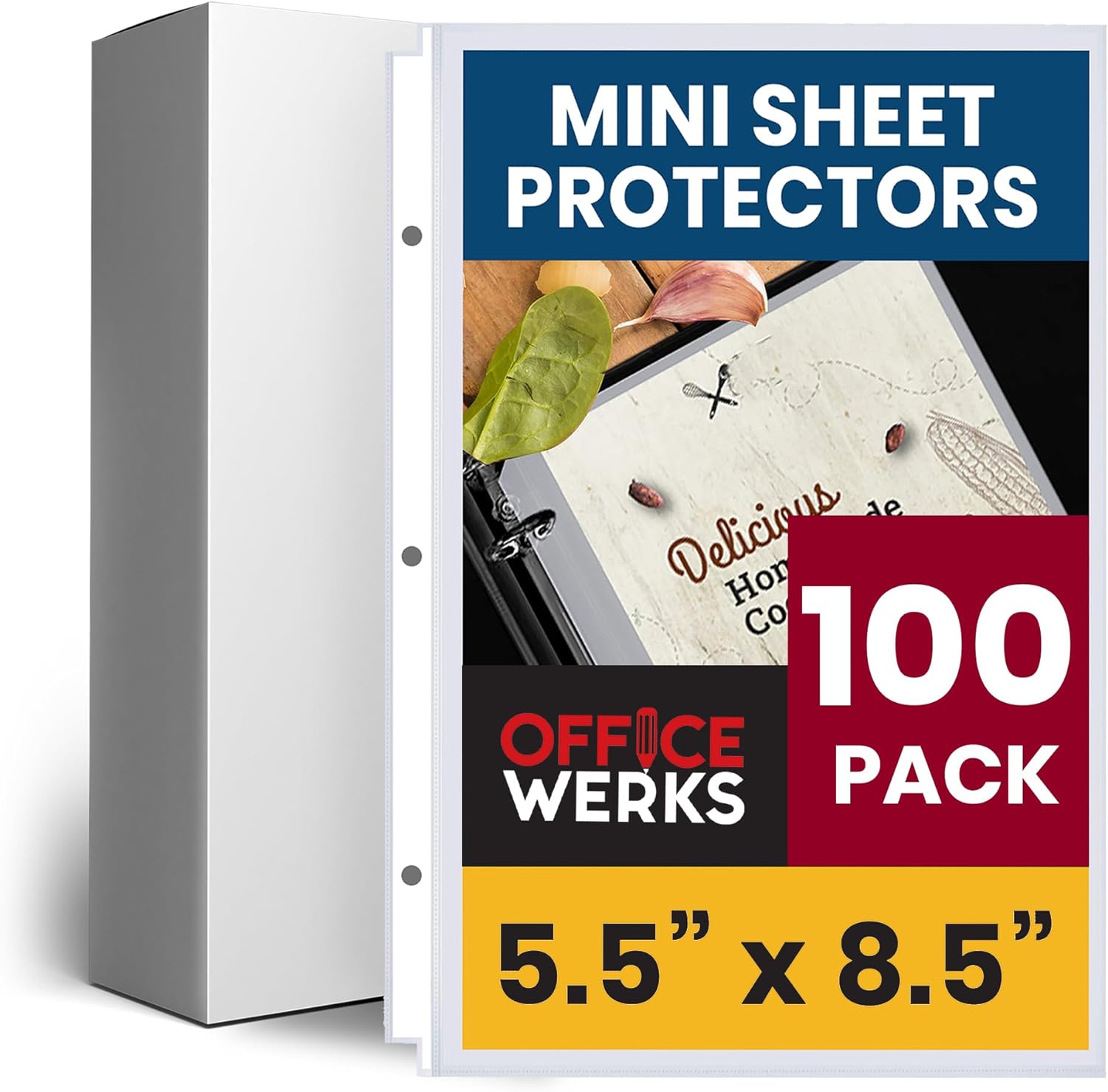 Heavyweight Clear Mini Sheet Protectors, 5.5" x 8.5", Top Load, Reinforced Holes, Acid-Free/Archival Safe