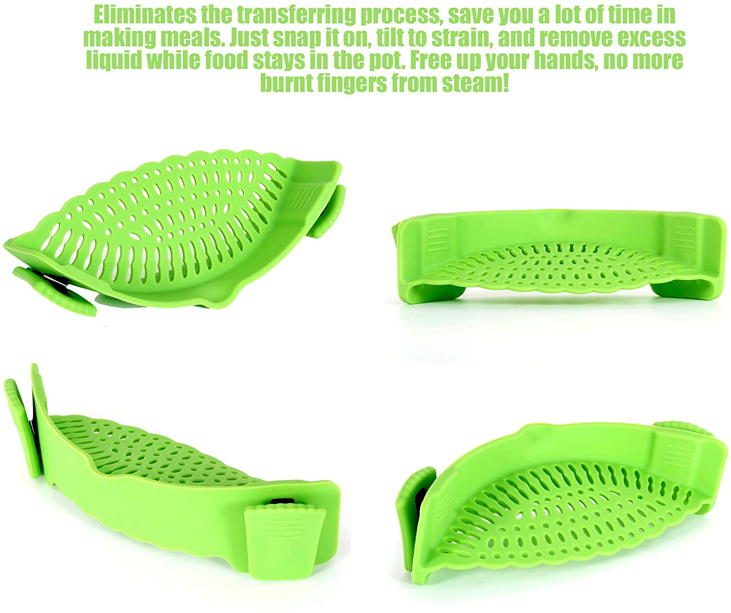 Clip On Silicone Colander - Snap and Strain