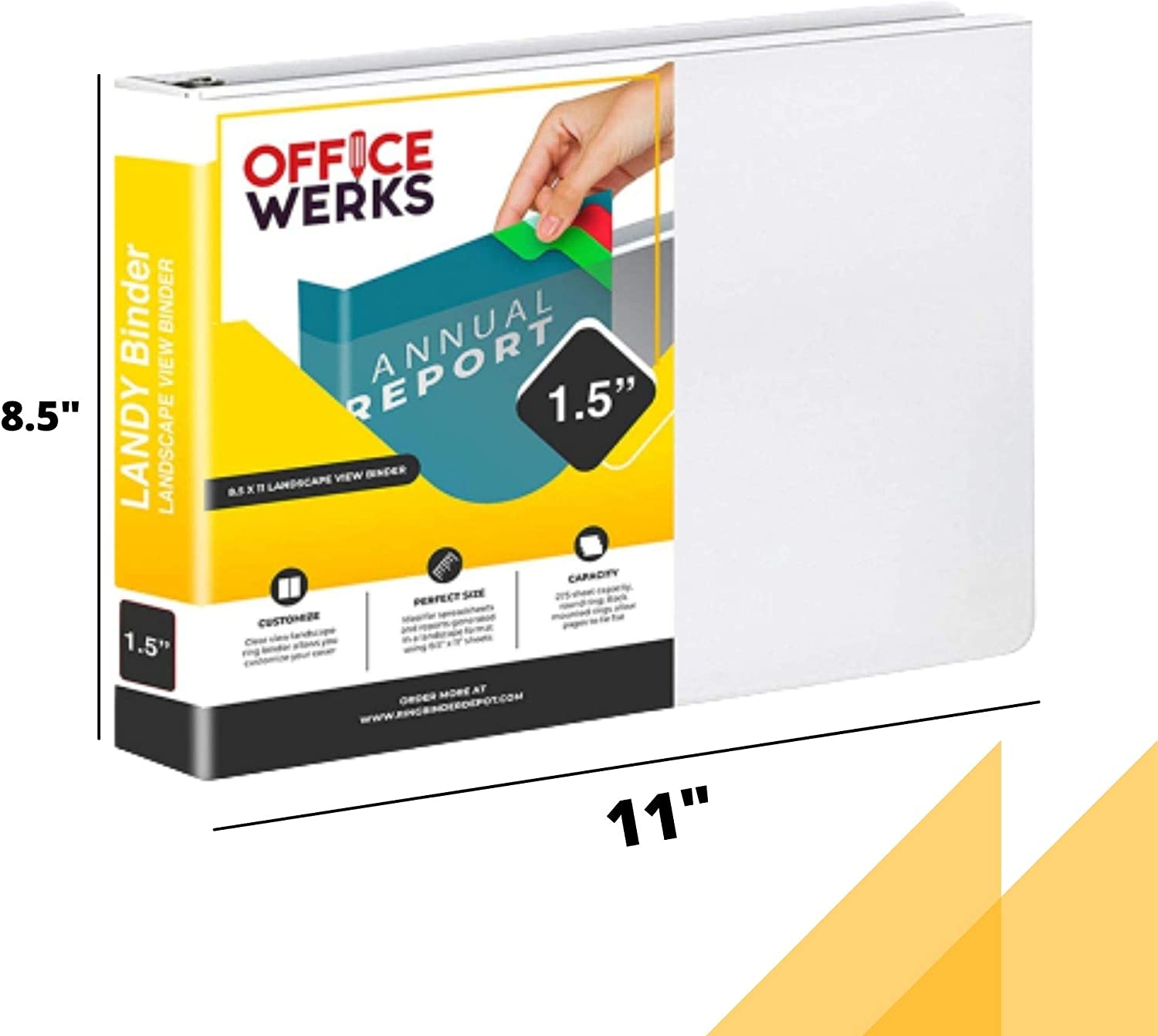 1.5 inch Round Ring Landscape View Binder