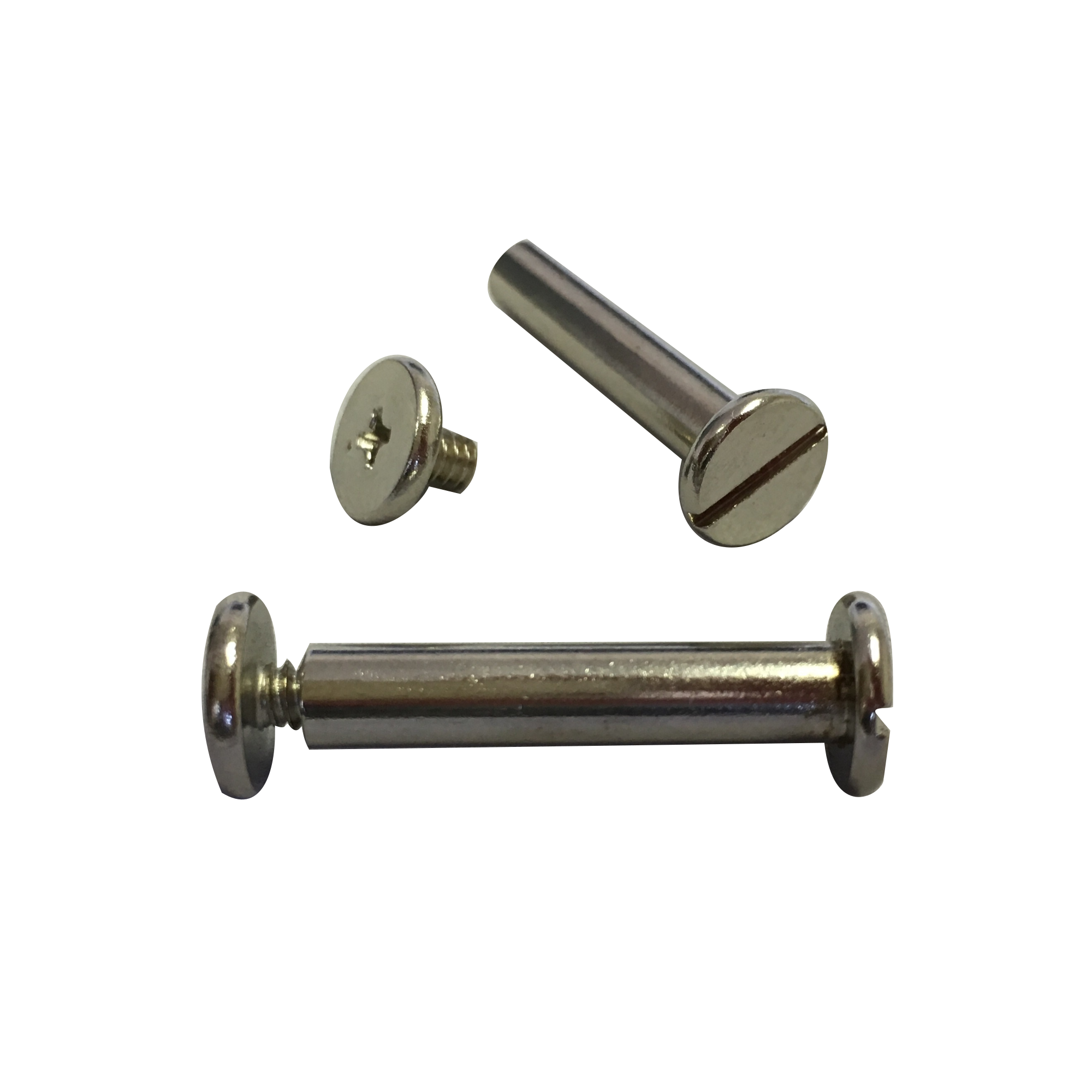 Silver Nickel Screw Posts, 1", 100 pack - RingBinderDepot.com