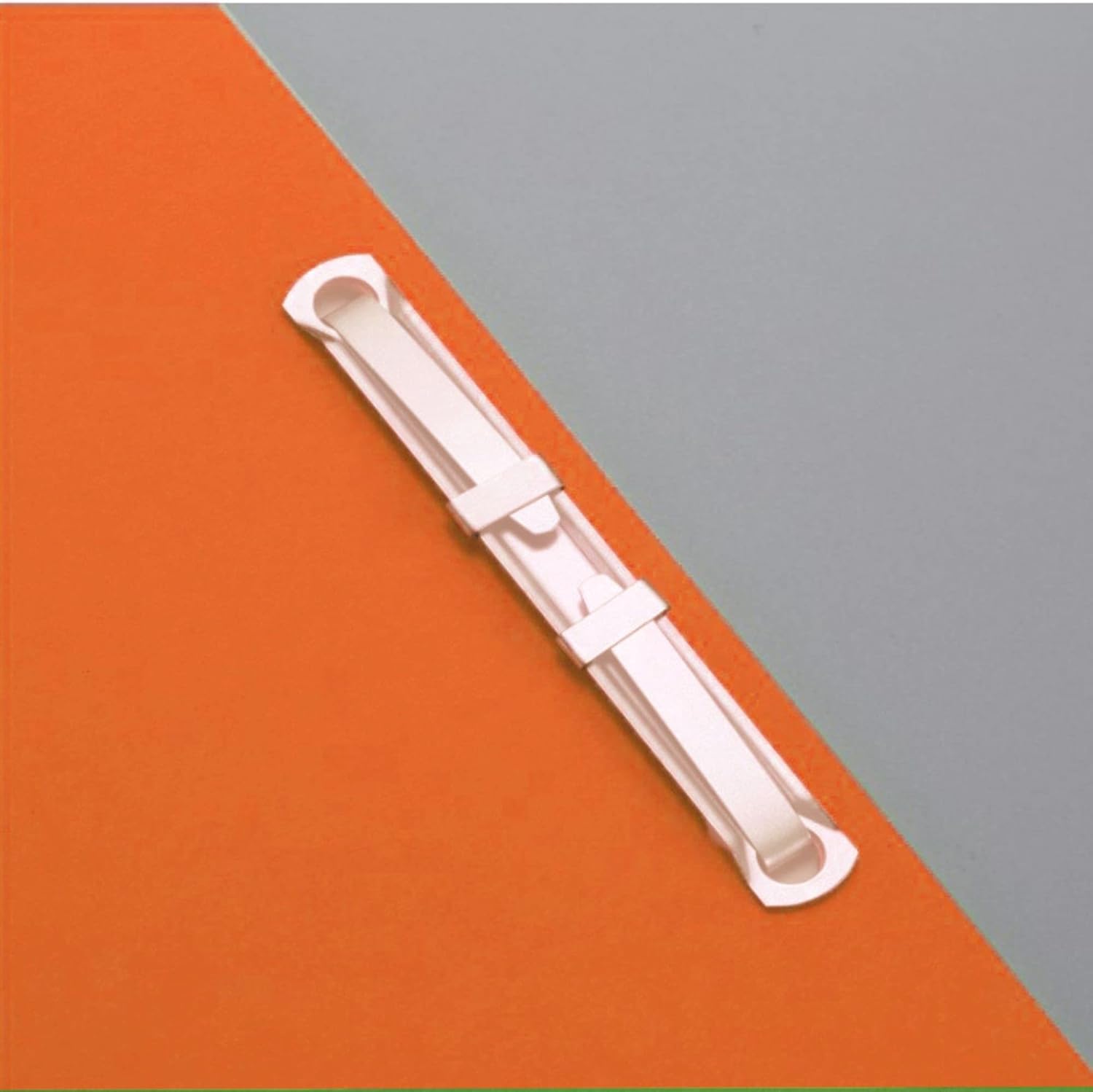 OLYMPX 100 Pcs of Prong Paper Fastener Compressors for Standard 2-Hole Punch, Works with 1 Inch - 3.5 Inch Capacity, 2.75 Inch Center for Paper Fastener Prong Bases, 100 per Box