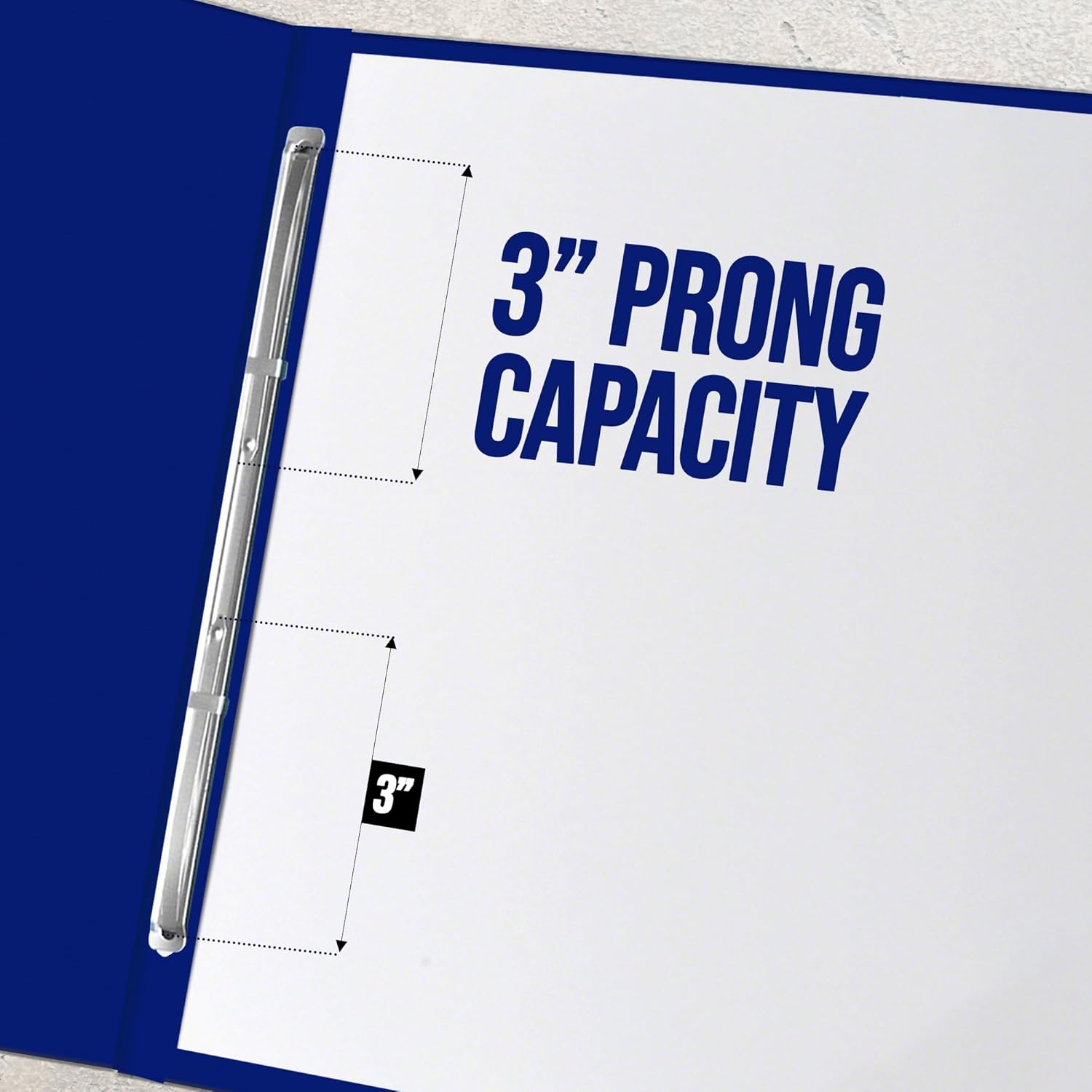 10 Pack of 11”x17” Landscape Pressboard Presentation Binder Folder, Blue Fiberboard Report Cover with 3" Capacity Metal Prong Paper Fastener to Neatly Bind Reports, Proposals, and Other Documents