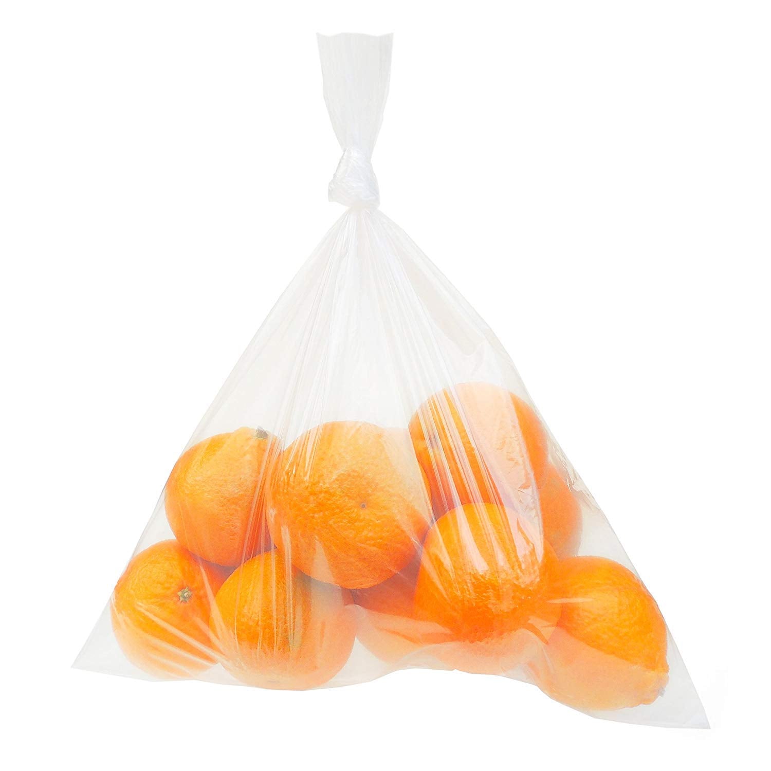 Clear Plastic Bags, 12 x 18 Inches, 100 Pack, Flat with Opening on One Side