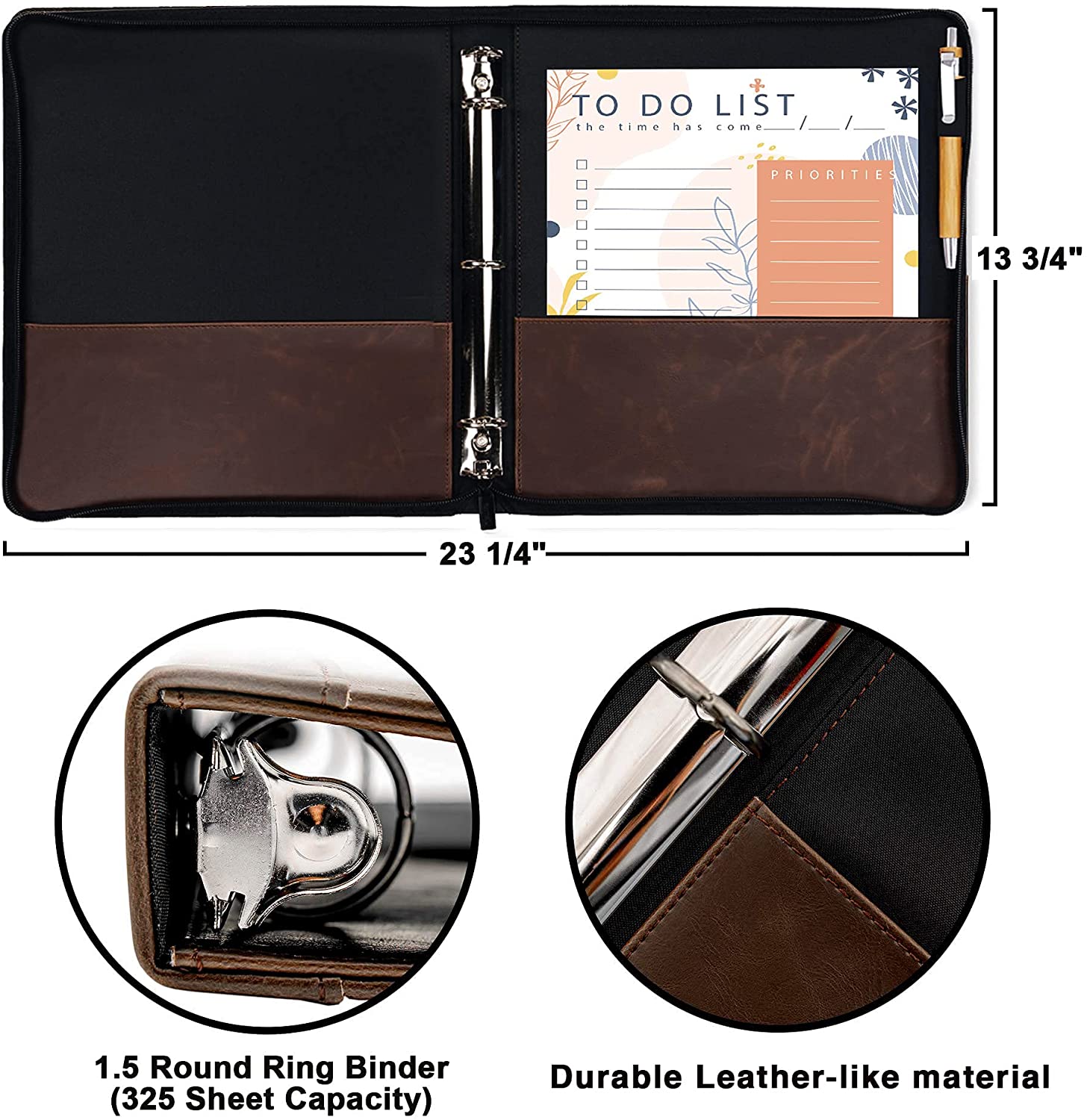 Faulkner 3 Ring Zipper Binder