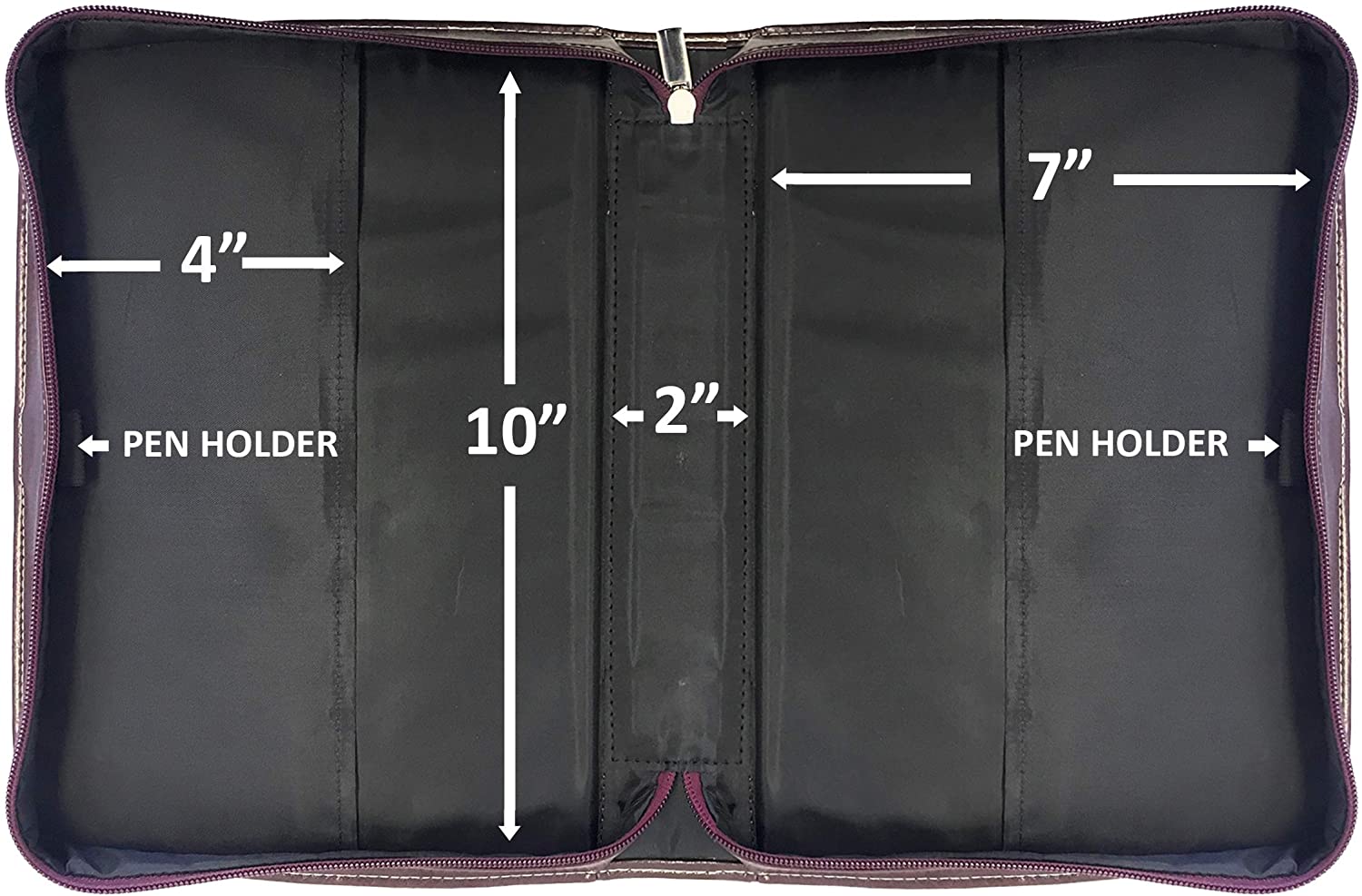 Bible Cover – “I Can Do All Things Through Christ” Philippians 4:13 – Large Two-Tone Burgundy/Tan