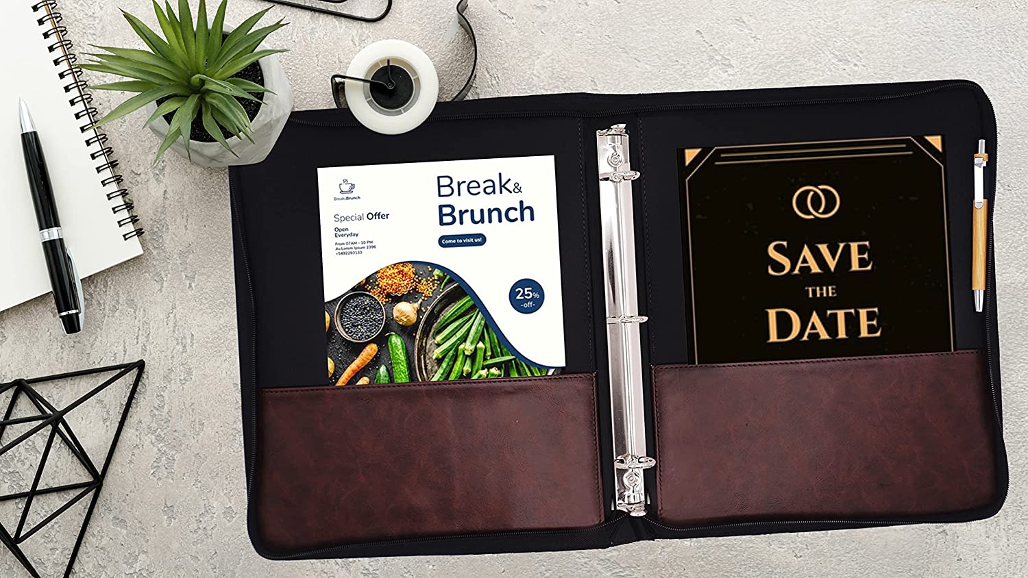 Faulkner 3 Ring Zipper Binder